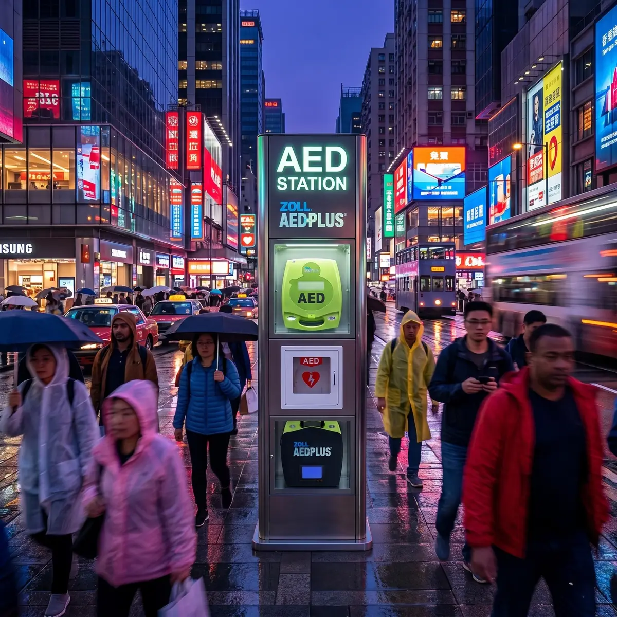 AED station in a public place